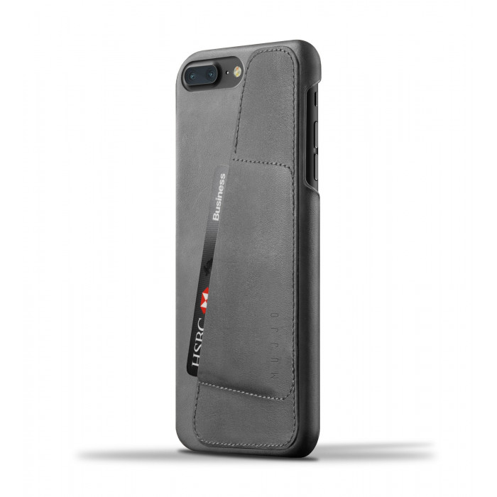   أسود/بني - iPhone 7/8 Plus محفظة جلدية ل