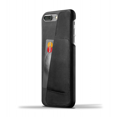   أسود/بني - iPhone 7/8 Plus محفظة جلدية ل