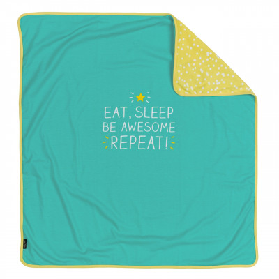 بطانية للأطفال الرضع من هاپي چاكسون - "Eat, Sleep"