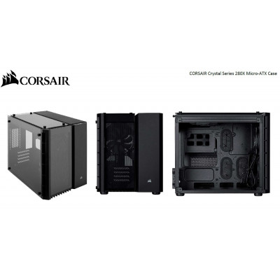 كيس  Crystal 280X RGB Micro-ATX  أبيض / أسود | كورسير