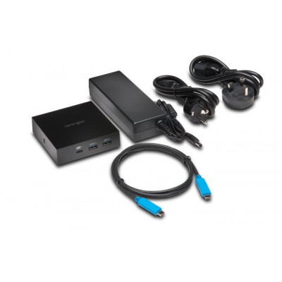 محول SD2000P USB-C 5Gbps  من كينسينغتون 110W adapter - HDMI or DP - Win/Mac/ Chrome