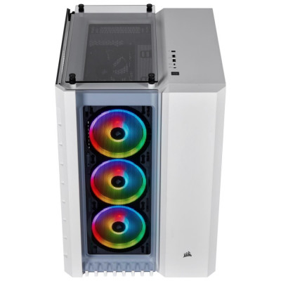 صندوق الكمبيوتر الذكي Crystal 680X RGB ATX TG  من كورسير باللون الأبيض