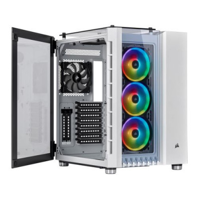 صندوق الكمبيوتر الذكي Crystal 680X RGB ATX TG  من كورسير باللون الأبيض