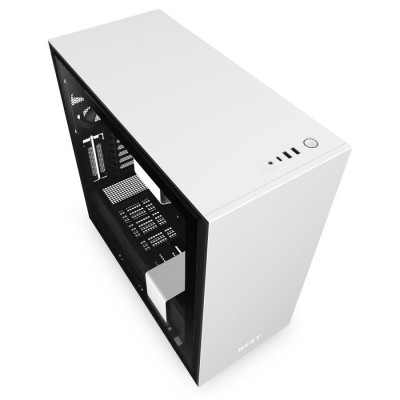 صندوق كمبيوتر H710 Mid Tower  من NZXT أبيض