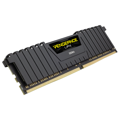 ذاكرة VENGEANCE® LPX 32 جيجابايت (2 × 16 جيجابايت) ذاكرة DDR4 DRAM 3200 ميجاهرتز C16  من كورسير -   أسود 