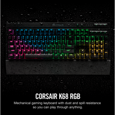 K68 RGB Mechanical لوحة مفاتيح الألعاب من كورسير — CHERRY® MX Red
