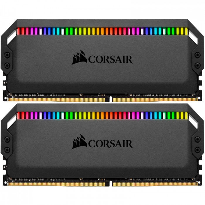 ذاكرة عشوائية DOMINATOR® PLATINUM RGB 16GB (2 x 8GB) DDR4 DRAM 3200MHz C16 أسود من كورسير 