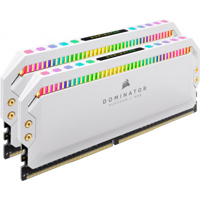 ذاكرة عشوائية DOMINATOR® PLATINUM RGB 16GB (2 x 8GB) DDR4 DRAM 3200MHz C16 أبيض من كورسير 