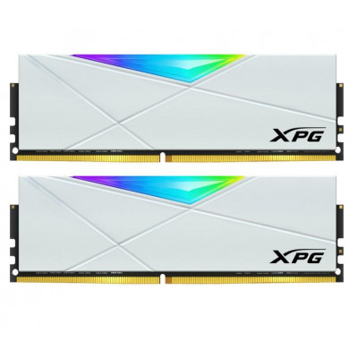 وحدة ذاكرة وصول عشوائي  ADATA XPG SPECTRIX D50 RGB 16GB (2X 8GB) 3600MHZ DDR4 RAM - ابيض 