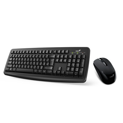 Genius Smart KM-8100 لوحة مفاتيح لاسلكية وماوس إنجليزي / عربي ، أسود