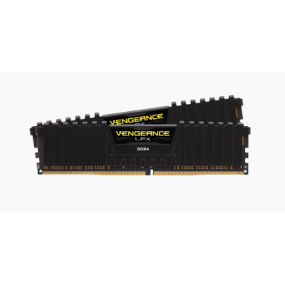 Corsair VENGEANCE® LPX 32GB (2 x 16GB) DDR4 DRAM 2666MHz C16 ذاكرة عشوائية - اسود  كورسير