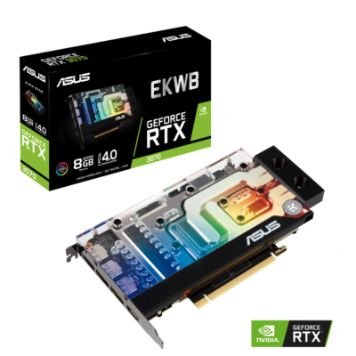 كرت شاشة ASUS EKWB GeForce RTX™ 3070 8GB GDDR6 is a smart collaboration between ASUS and EK®