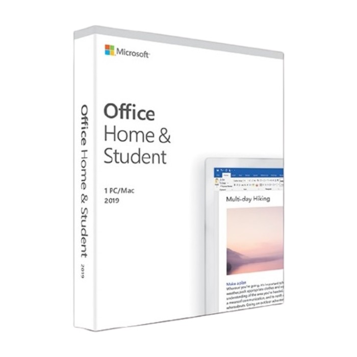 Microsoft Office Home & Student  2019 انجليزي  مستخدم واحد ،متوافق مع ويندوز 10