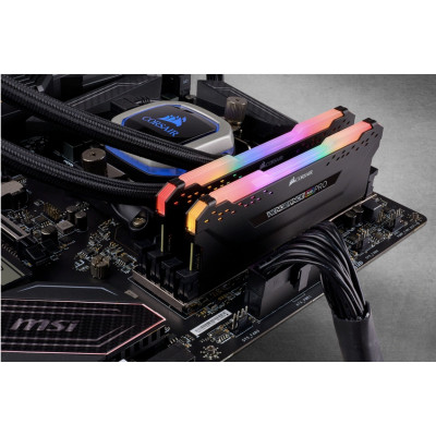كورسير | RAM | مجموعة ذاكرة VENGEANCE® RGB PRO 16 جيجابايت (2 × 8 جيجابايت) 3600 ميجاهرتز - أسود| CMW16GX4M2Z3600C18