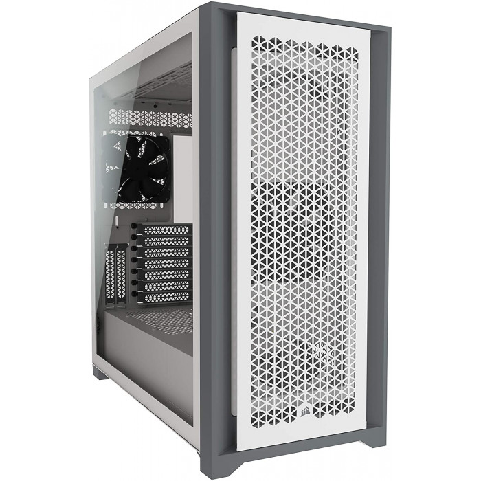 كورسير | 5000D AIRFLOW غلاف كمبيوتر من الزجاج المقوى Mid-Tower ATX - أبيض | CC-9011211-WW