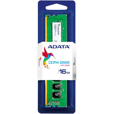 ADATA | Memory 16GB Premier DDR4 2666 288-Pin U-DIMM | AD4U2666316G19-S