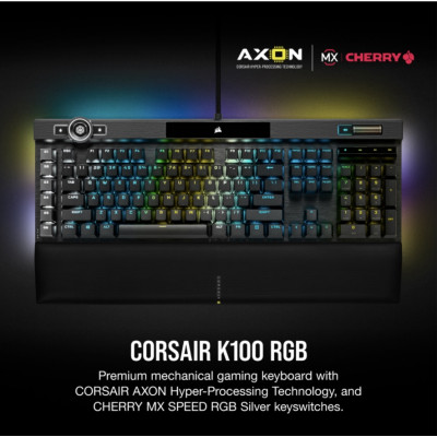 كورسير | لوحة مفاتيح للألعاب | لوحة مفاتيح الألعاب الميكانيكية K100 RGB - أسود | CH-912A014-NA