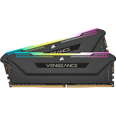 كورسير | بطاقة ذاكرة | Vengeance RGB Pro SL 16GB (2x8GB) DDR4 3200 – Black | CMH16GX4M2E3200C16