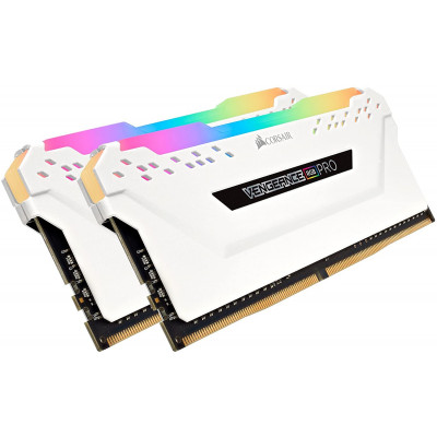 كورسير |بطاقة ذاكرة | VENGEANCE RGB PRO 16GB (2x8GB) DDR4 3600  – White | CMW16GX4M2D3600C18W