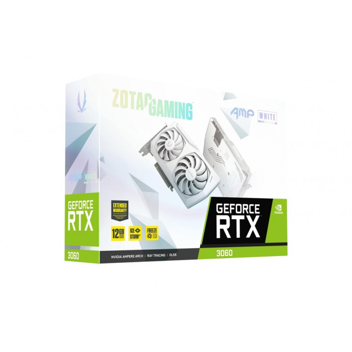 زوتاك | بطاقة رسومات للالعاب | GAMING GeForce RTX 3060 AMP White Edition | ZT-A30600F-10P