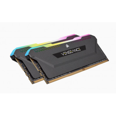 كورسير | بطاقة ذاكرة | VENGEANCE RGB PRO SL 16GB (2x8GB) DDR4 DRAM 3600MHz C18 Memory Kit – Black | CMH16GX4M2Z3600C18