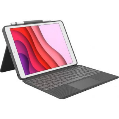 لوجيتك|  Combo Touch 7th Gen Backlit keyboard case with trackpad and Smart Connector for iPad Keyboard ARAB - Graphite | 920-009996