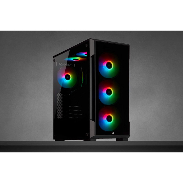 كورسير | صندوق كمبيوتر  | iCUE 220T RGB Tempered Glass Mid-Tower Black | CC-9011190-WW