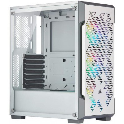 كورسير | صندوق للكمبيوتر | iCUE 220T RGB Airflow TG Mid Tower white | CC-9011174-WW