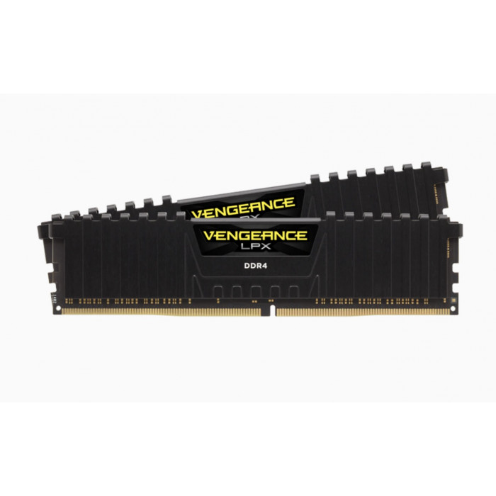 كورسير | بطاقة ذاكرة |  VENGEANCE® LPX 32GB (2 x 16GB) DDR4 DRAM 3600MHz C18 Memory Kit - Black  | CMK32GX4M2D3600C18