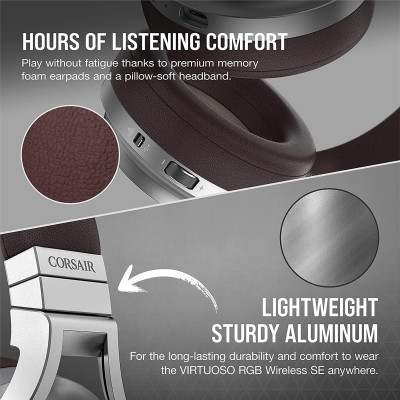 كورسير  | سماعة راسية | VIRTUOSO RGB WIRELESS SE High-Fidelity Gaming Headset — Espresso | CA-9011181-NA