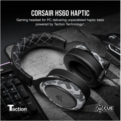 كورسير  | سماعة رأسية |  HS60 HAPTIC Stereo Gaming Headset with Haptic Bass (EU) | CA-9011225-EU