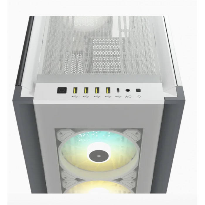كورسير  | صندوق الكمبيوتر | iCUE 7000X RGB Tempered Glass Full-Tower ATX PC Case - ابيض | CC-9011227-WW