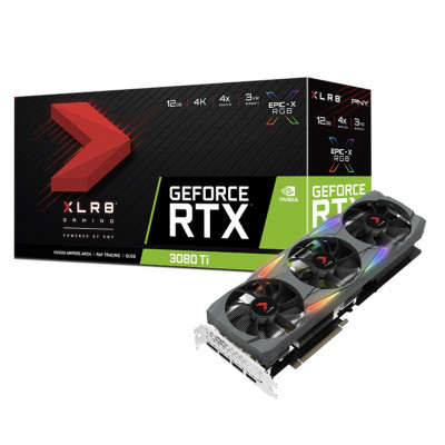 PNY | بطاقة الرسومات| GeForce RTX 3080 Ti 12GB XLR8 Gaming UPRISING™ EPIC-X RGB™ Triple Fan | VCG3080T12TFXMPB
