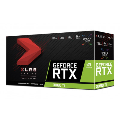 PNY | بطاقة الرسومات| GeForce RTX 3080 Ti 12GB XLR8 Gaming UPRISING™ EPIC-X RGB™ Triple Fan | VCG3080T12TFXMPB
