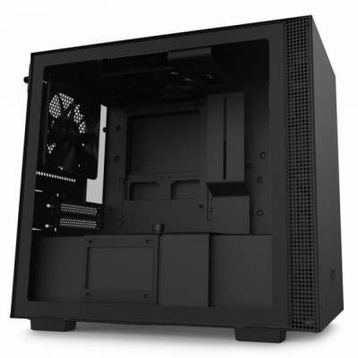  صندوق الكمبيوتر NZXT  H210 Mini ITX الأسود مع مبرد وحدة المعالجة المركزية من كورسير H55 RGB 120mm