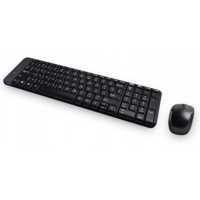 لوجيتك | مجموعة لوحة مفاتيح وماوس لاسلكي MK220 - أسود | 920-003160