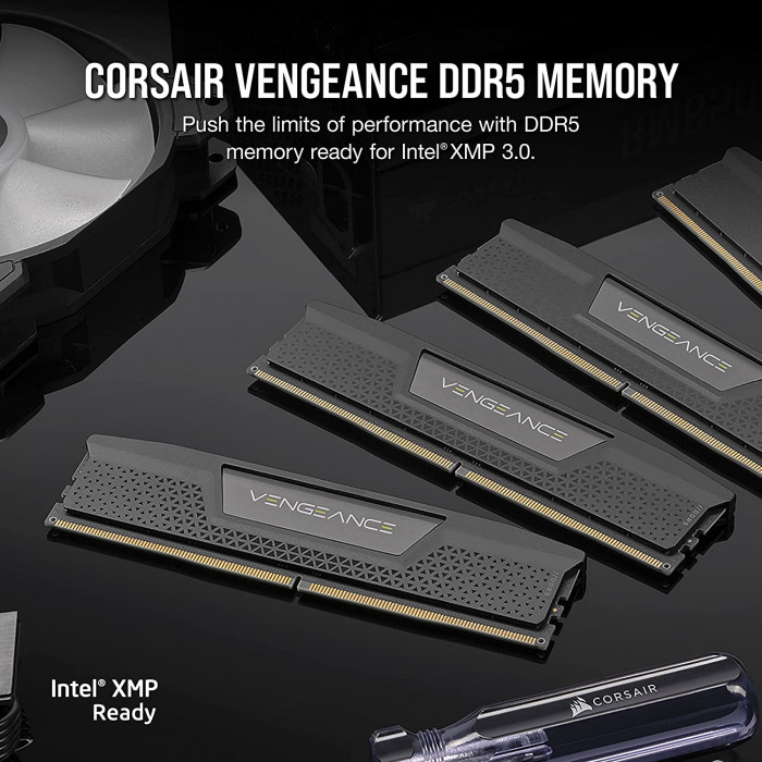 كورسير | ذاكرة | VENGEANCE® 32GB (2x16GB) DDR5 DRAM 5600MHz C36 Memory Kit — Black | CMK32GX5M2B5600C36