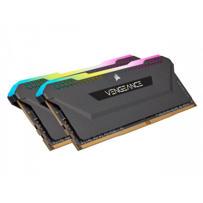 كورسير | ذاكرة | VENGEANCE RGB PRO SL 16GB (2 x 8GB) DDR4 DRAM 3600MHz C16 Memory Kit – Black | CMH16GX4M2Z3600C16