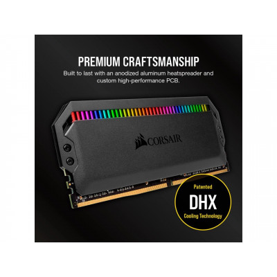 كورسير | ذاكرة | DOMINATOR® PLATINUM RGB 16GB (2 x 8GB) DDR4 DRAM 3600MHz C18 Memory Kit | CMT16GX4M2C3600C18