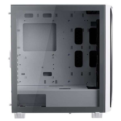 اكس بي جي  | صندوق الكمبيوتر | Cruiser Mid-Tower Aluminum Frame Tempered Glass Panel with Removable Dust Filter PC Case Includes 3 ARGB Fans White | CRUISERST-WHCWW