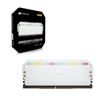 كورسير | ذاكرة | DOMINATOR® PLATINUM RGB 32GB (2x16GB) DDR5 DRAM 5600MHz C36 Memory Kit — White | CMT32GX5M2B5600C36W