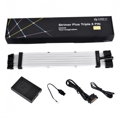 ليان لي | Strimer Plus Triple 8-Pin 300mm ADD-RGB Extension كابل | G89.PW12-V2.00