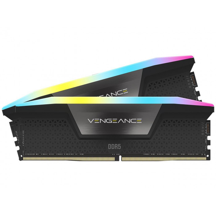 كورسير | ذاكرة | VENGEANCE® RGB 32GB (2x16GB) DDR5 DRAM 5200MHz C40 Memory Kit — Black | CMH32GX5M2B5200C40