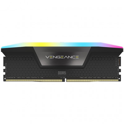كورسير | ذاكرة | VENGEANCE® RGB 32GB (2x16GB) DDR5 DRAM 6000MHz C36 Memory Kit — Black | CMH32GX5M2B6000C40