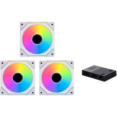 ليان لي | مروحة الكمبيوتر | SL-Infinity 120 RGB Single Pack UNI Fan, Low Noise Level at High RPM, Quick Pin Connection, 40 LEDs, White | G99.12SLIN1W.00