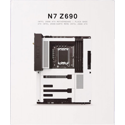 NZXT | اللوحة الأم للألعاب N7 Z690 Intel Z690 LGA 1700 (Intel 12th Gen) - أبيض | N7-Z69XT-W1