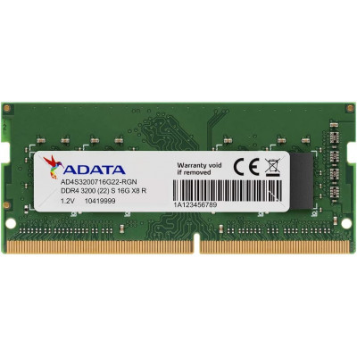 اداتا | بطاقة ذاكرة | XPG Premier 32GB Single DDR4 3200MHz CL22 PC4-25600 260-Pin SODIMM Memory RAM Single | AD4S320032G22-SGN