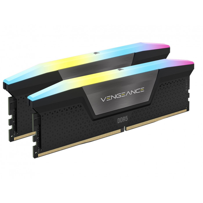 كورسير | بطاقة ذاكرة | VENGEANCE® RGB 32GB (2x16GB) DDR5 DRAM 5200MT/s C40 AMD EXPO Memory Kit | CMH32GX5M2B5200Z40K