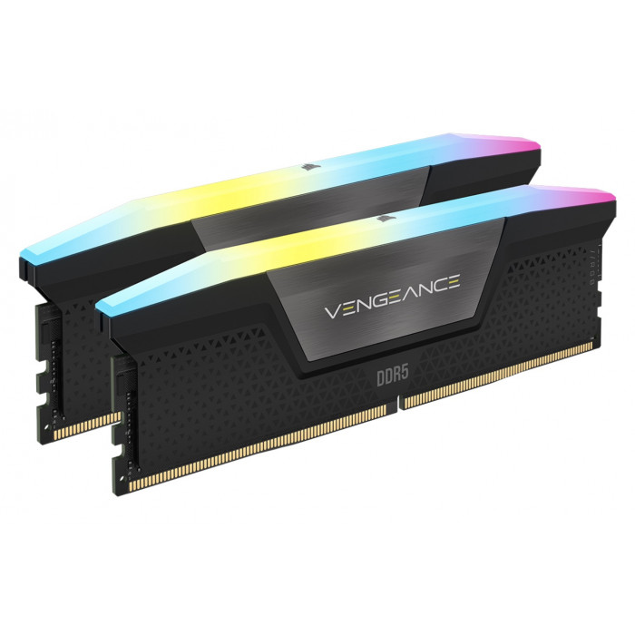 كورسير | بطاقة ذاكرة | Vengeance RGB 32GB (2 x 16GB) 288-Pin PC RAM DDR5 5600 (PC5 44800) Desktop Memory Model| CMH32GX5M2B5600C36K