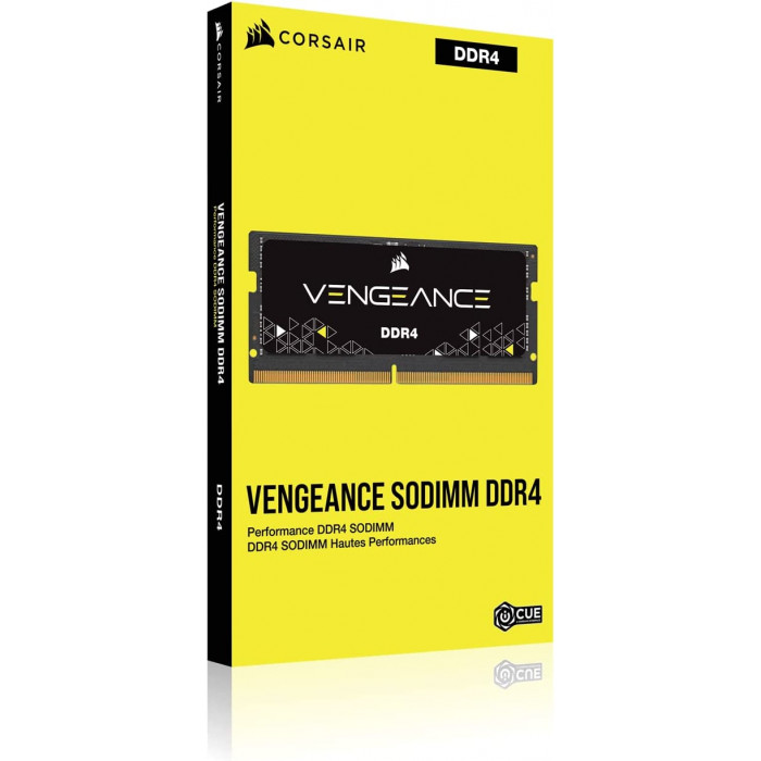 كورسير | بطاقة ذاكرة | Vengeance 32GB (2 x 16GB) 260-Pin DDR4 SO-DIMM DDR4 3200 (PC4 25600) Laptop Memory Model | CMSX32GX4M2A3200C22